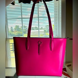 NWT Kate Spade Mini Tote - Magenta / Hot Pink with Gold accents